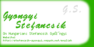 gyongyi stefancsik business card